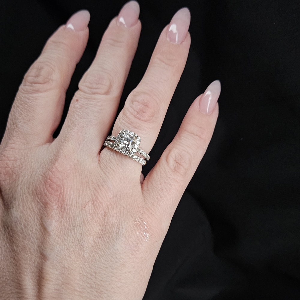 Jared Platinum Engagement Ring Set Size 7